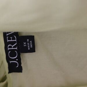 J. CREW 3X BOW-STRAP Tank/Cami Top in Cotton Poplin 3X Pale Kiwi